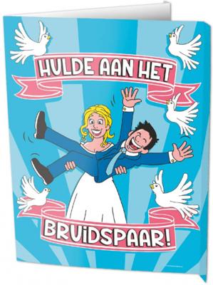 Raamdecoratie Hulde aan het Bruidspaar groot