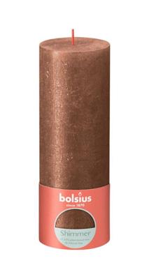 Bolsius shimmer rustiekkaars 190/68 koper