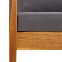 Tuinstoelen 2 st met kussens massief acaciahout - thumbnail