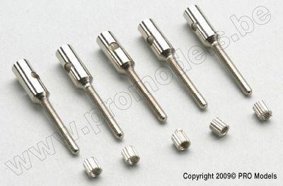 Aluminium kwiklink koppelstuk M2.5 voor carbon staven 4mm (5st)