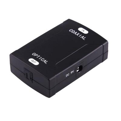 Coaxiale RCA Input voor optische Toslink uitgang Digital Audio Converter Adapter(zwart)