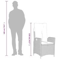 7-delige Tuinset met kussens poly rattan grijs - thumbnail