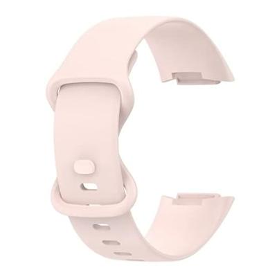 FitBit Charge 5 & 6 Sportbandje met dubbele lus - Zand roze - Maat: S FitBit Charge 5 & 6 Sportbandje met dubbele lus - Zand roze - Maat: S