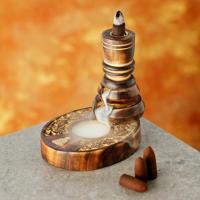 Bloementuin Mangohout Backflow Wierookhouder - thumbnail