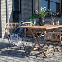 Artichok Madelein rotan tuinstoel naturel - met armleuning en - thumbnail