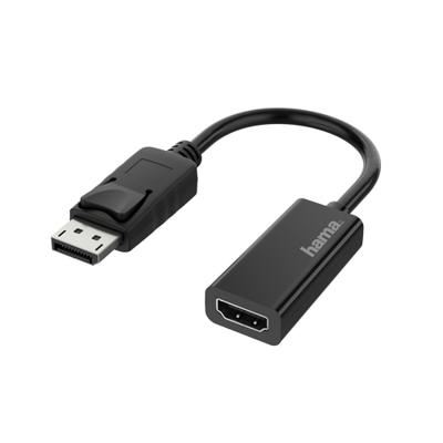 Hama 00200335 DisplayPort / HDMI Adapter [1x Britse stekker - 1x DisplayPort stekker] Zwart Slimline