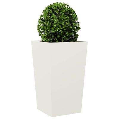 VidaXL Plantenbak 45x45x75 cm staal wit