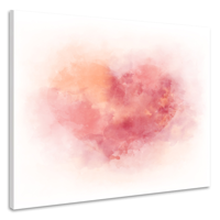 Schilderij - Aquarel hart , 3 Maten, Premium print - thumbnail