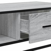 Salontafel 100x57x35 cm bewerkt hout en metaal grijs sonoma - thumbnail