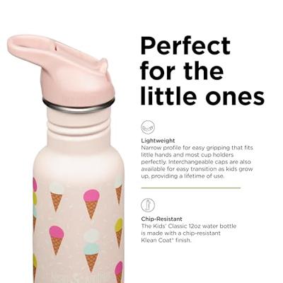 Klean Kanteen KlK 12oz Classic Narrow met flipsportdop Drinkfles