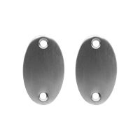 De Oude Deurklink Blindrozet ovaal - mat nikkel - thumbnail