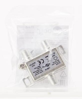 Wentronic 51445 SAT-schakelaar verdeelt/schakelt 1 LNB op 2 SAT-ontvangers Single 1 Stuk zilver