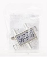 Wentronic 51445 SAT-schakelaar verdeelt/schakelt 1 LNB op 2 SAT-ontvangers Single 1 Stuk zilver - thumbnail