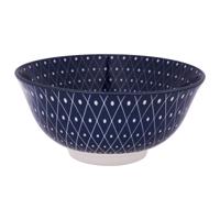 Schaaltje blue print - diamonds - ⌀15 cm - thumbnail