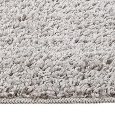 VidaXL Vloerkleed shaggy anti-slip 80x150 cm lichtgrijs