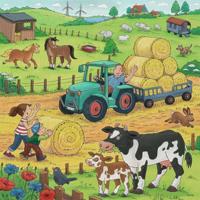 Ravensburger puzzelset boerderij - 3 x 49 stukjes - thumbnail