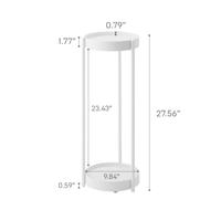 Yamazaki Plantenrek Binnen met Wielen - Tower - Wit - thumbnail