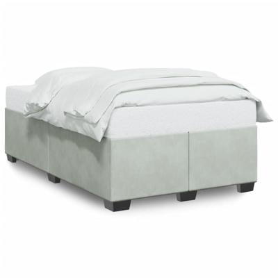 Bedframe zonder matras 120x190 cm fluweel lichtgrijs