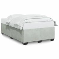 Bedframe zonder matras 120x190 cm fluweel lichtgrijs - thumbnail
