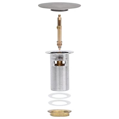 Afvoer pop-up met overloop 6,4x6,4x9,1 cm chroomkleurig