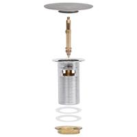 VidaXL Afvoer pop-up met overloop 6,4x6,4x9,1 cm chroomkleurig - thumbnail