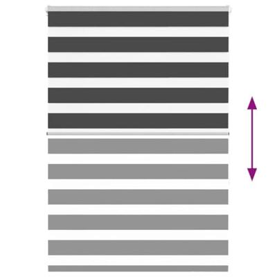 VidaXL Zebra rolgordijn 100x150 cm stofbreedte 95,9 cm zwart VidaXL Zebra rolgordijn 100x150 cm stofbreedte 95,9 cm zwart