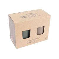 Dantoy bekerset mokka/olijfgroen, 2dlg. - thumbnail