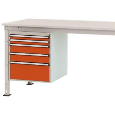 Manuflex ZB4863.2001 Behuizing onderbouw stationair, gebruiksh. 500 mm met 5 lades. Voor tafel diepte 1000 mm Manuflex ZB4863.2001 Behuizing onderbouw stationair, gebruiksh. 500 mm met 5 lades. Voor tafel diepte 1000 mm