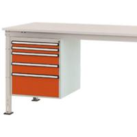 Manuflex ZB4863.2001 Behuizing onderbouw stationair, gebruiksh. 500 mm met 5 lades. Voor tafel diepte 1000 mm - thumbnail