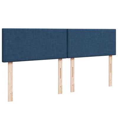 Boxspring met matras stof blauw 140x190 cm - thumbnail