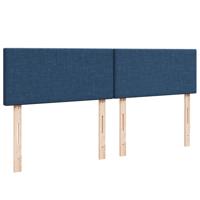 Boxspring met matras stof blauw 180x200 cm - thumbnail