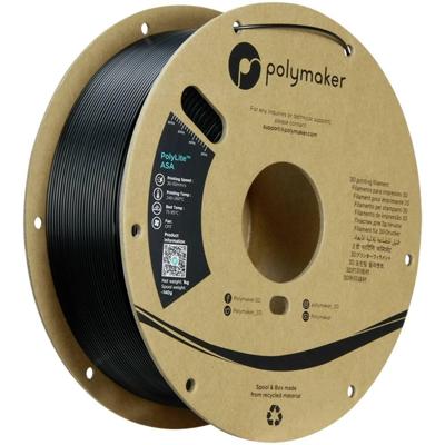 Polymaker PF01044 6938936713463 Filament ASA UV-bestendig, Weerbestendig, Hittebestendig, Slagvast 1.75 mm 1000 g Pikzwart PolyLite™ 1 stuk(s)