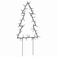 VidaXL Kerstverlichting kerstboom 3 st met grondpinnen 50 led&apos;s 30 cm - thumbnail