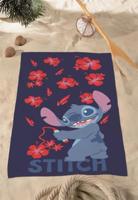 Stitch strandlaken flowers 70 x 140 cm polyester - thumbnail