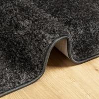 Vloerkleed hoogpolig glanzend 160x230 cm antracietkleurig - thumbnail