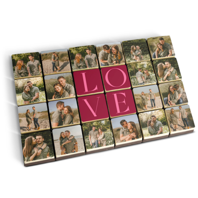 Foto op chocolade blokjes