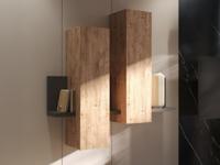 Muurkast BOTSWANA 2 deuren antraciet/ ribbec eikenhout - thumbnail