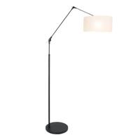 Steinhauer Vloerlamp prestige chic 8112zw zwart kap chintz wit - thumbnail