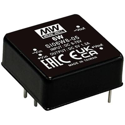 MEAN WELL SI06W8-05 DC/DC-converter, print 48 V/AC 5 V 1.2 A 6 W Aantal uitgangen: 1 x Inhoud 1 stuk(s)