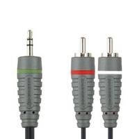 Bandridge Stereo mini jack naar 2x tulp kabel - thumbnail