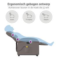 Sta-op-massagestoel verstelbaar stof taupe - thumbnail