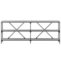 Wandtafel 200x30x75 cm bewerkt hout en ijzer grijs sonoma eiken - thumbnail