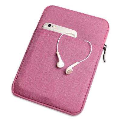 Schokbestendig canvas + ruimte katoen + pluche beschermende tas voor iPad Mini 5 2019 (Rose rood)