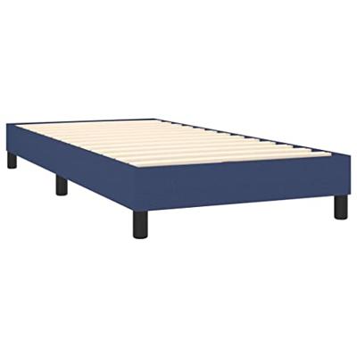 Boxspring met matras stof blauw 100x200 cm