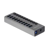 Delock 63670 USB-C (USB 3.2 Gen 2) multiport hub 10 poorten Grijs - thumbnail