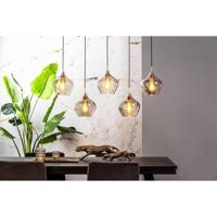 Light & Living Hanglamp 'Rakel' 5-Lamps, kleur Antiek Brons / Smoke - thumbnail