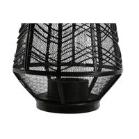 Kaarshouder Home ESPRIT Zwart Metaal 27,5 x 27,5 x 40 cm - thumbnail