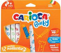 Viltstiften carioca baby set 12 kleuren | 12 stuks - thumbnail