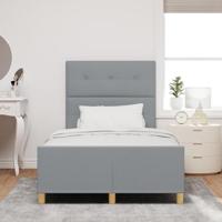Bedframe met hoofdeinde Lichtgrijs 120 x 190 cm Stof - thumbnail