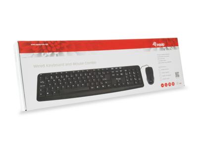 Equip 245201 toetsenbord Inclusief muis Kantoor USB QWERTY Spaans Zwart